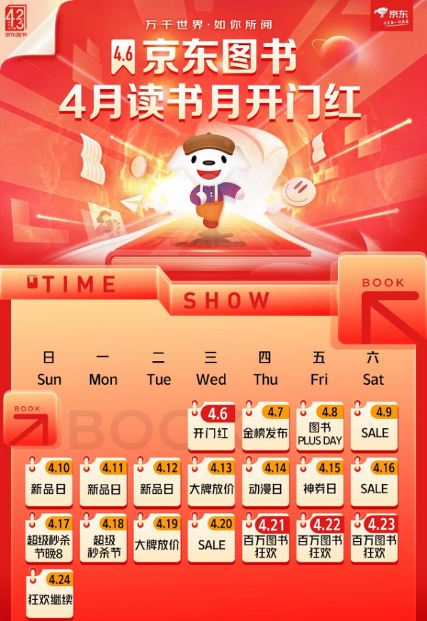 京东图书4月读书月正式启动 开门红畅销爆品限时秒杀