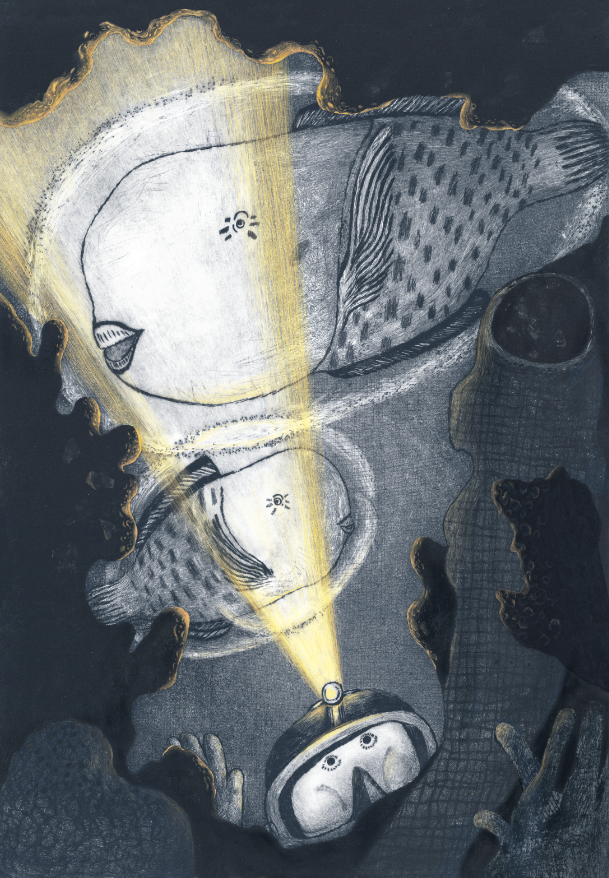 油墨的诗与夜晚的海 ——《下潜，潜入夜海》创作手记
